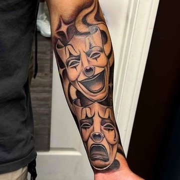 тату театральные маски