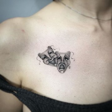 тату театральные маски