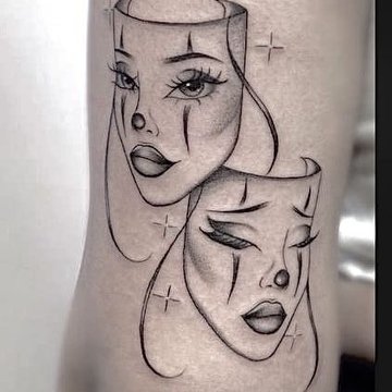 тату театральні маски