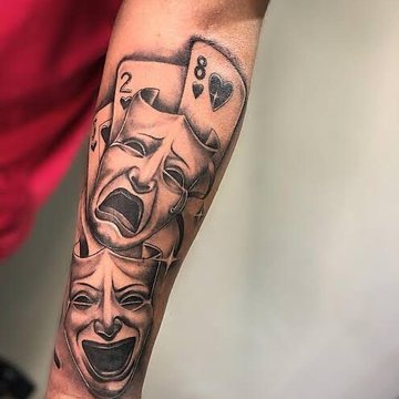 тату театральные маски