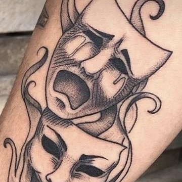 тату театральні маски