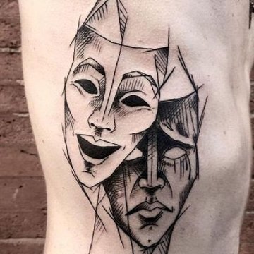 тату театральні маски