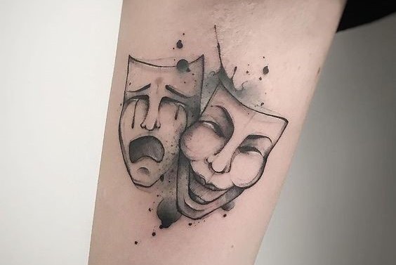 тату театральные маски