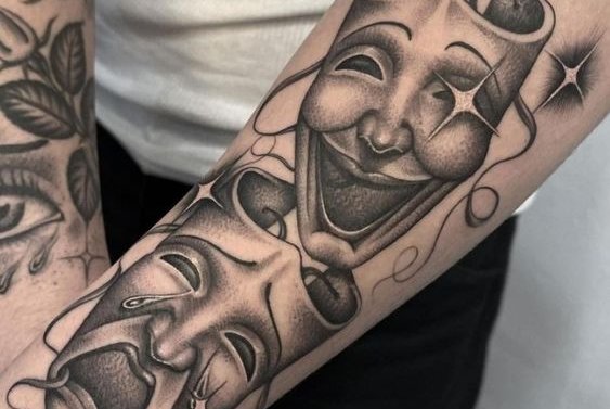 тату театральные маски