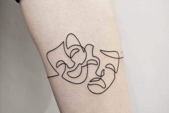 тату театральные маски