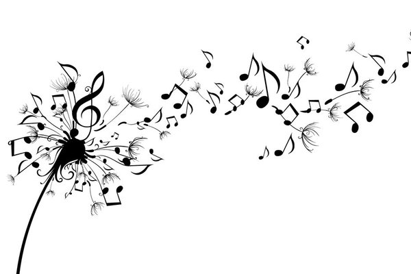 Тату эскизы нот