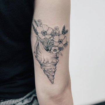 Тату - ескізи "Мушля"