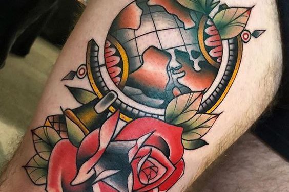 Тату ескізи глобус