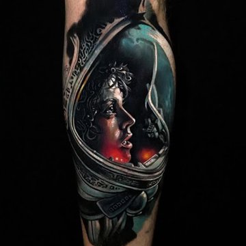 Тату-ескіз астронавт