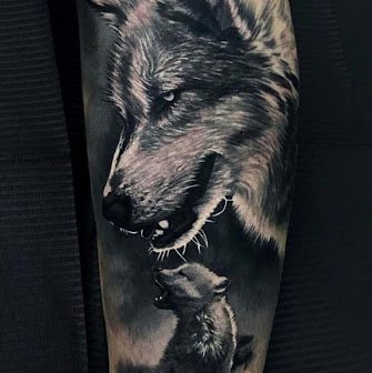 Тату ескізи вовка