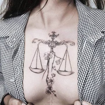 тату знак Зодиака Весы