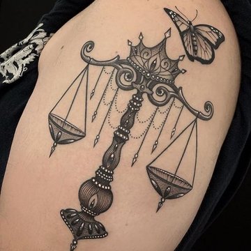 тату знак Зодіаку Терези