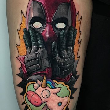 Тату в стиле Марвел