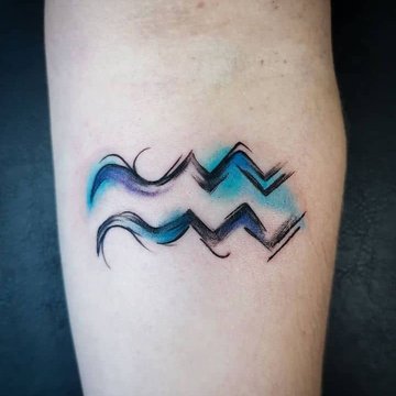 тату знак Зодиака Водолей