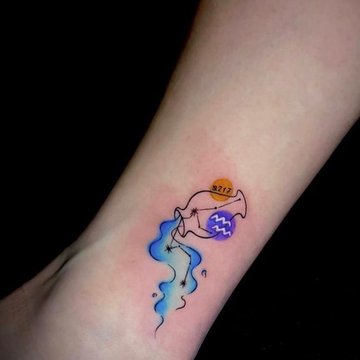 тату знак Зодиака Водолей