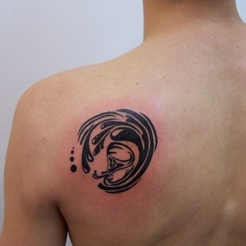 тату знак Зодиака Водолей