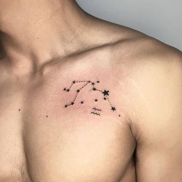 тату знак Зодиака Водолей