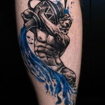 тату знак Зодиака Водолей