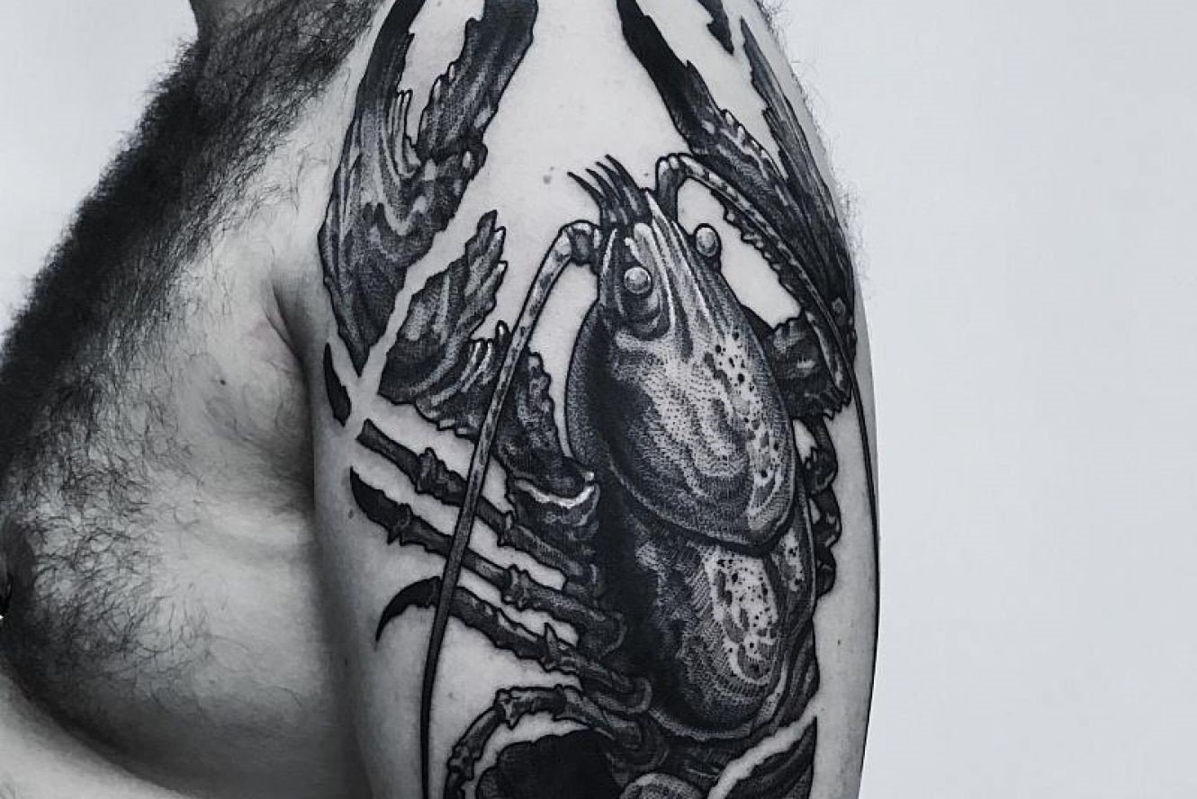 Тату-ескіз лобстер