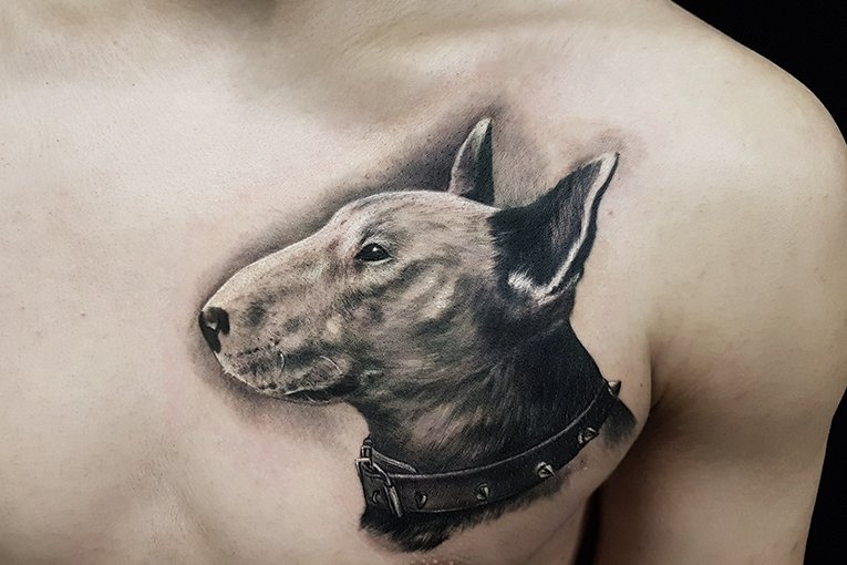 Тату ескізи бультер'єр