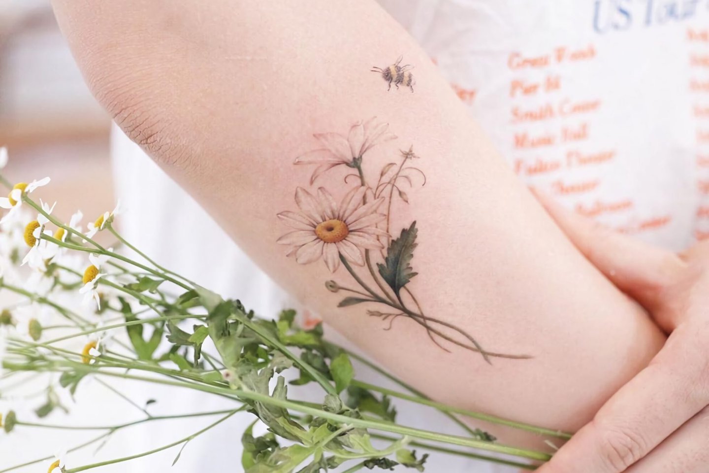 Тату-ескізи "Ромашка"